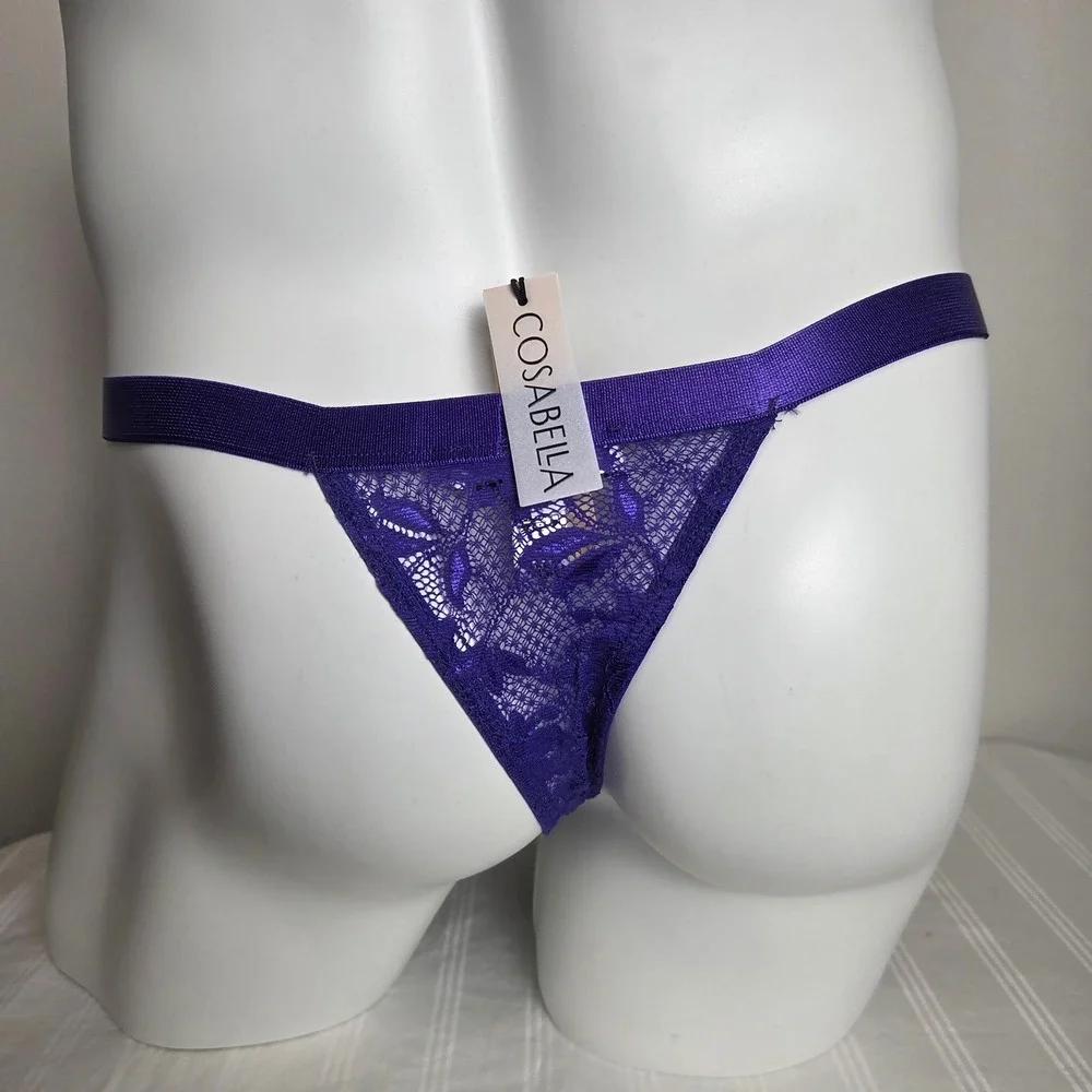 Cosabella Never Say Never Lace Thong Italian Lace Regular Waist Inclusive Fit